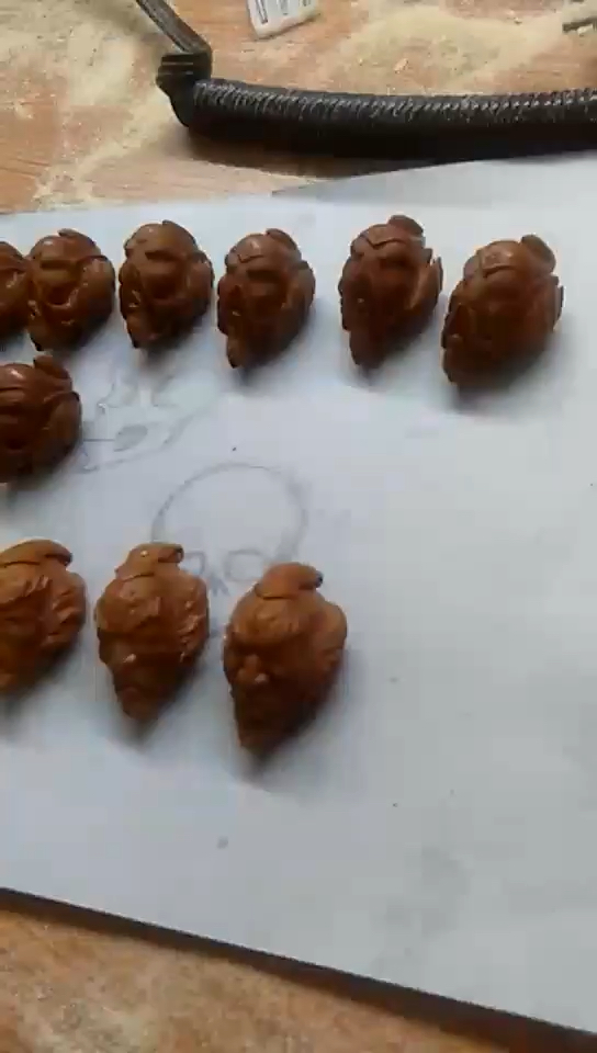 核雕名家木延为我们双11备货,纯手工核雕杨戬