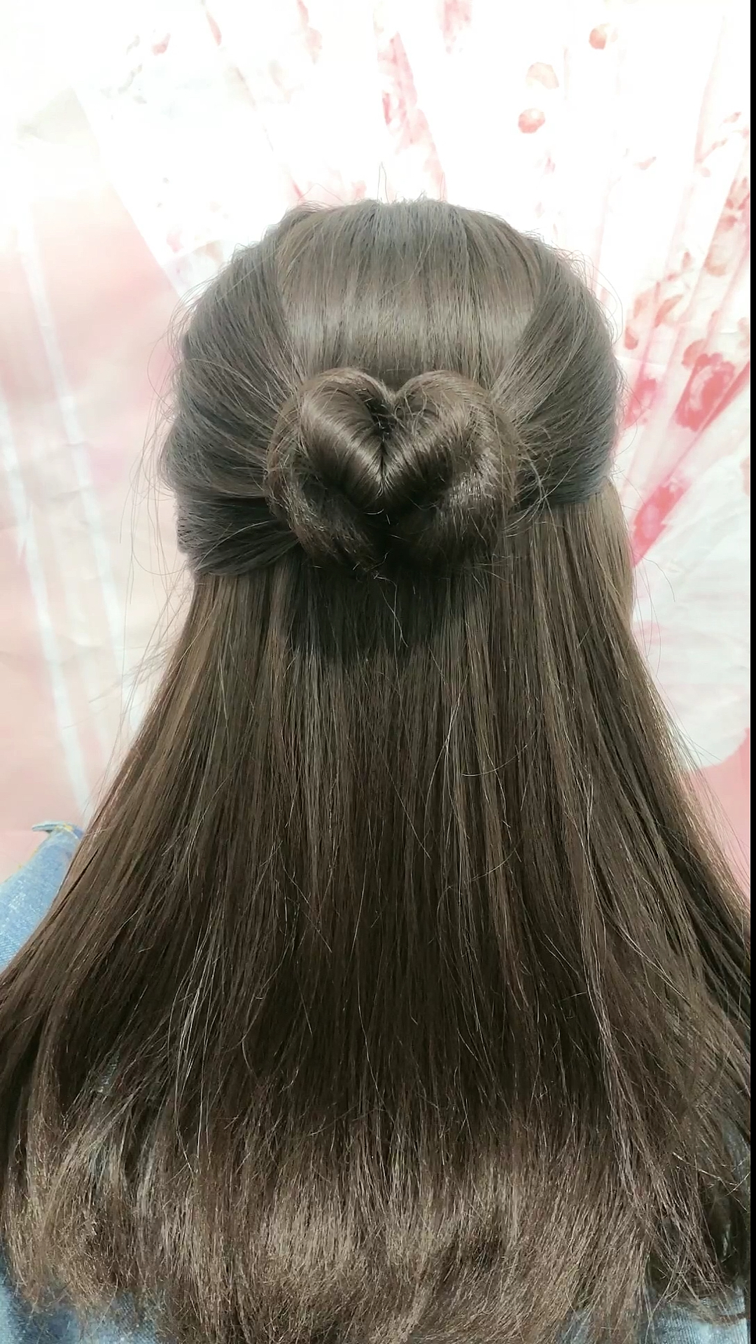 全民最火编发#大人小孩都可以扎的双爱心丸子头