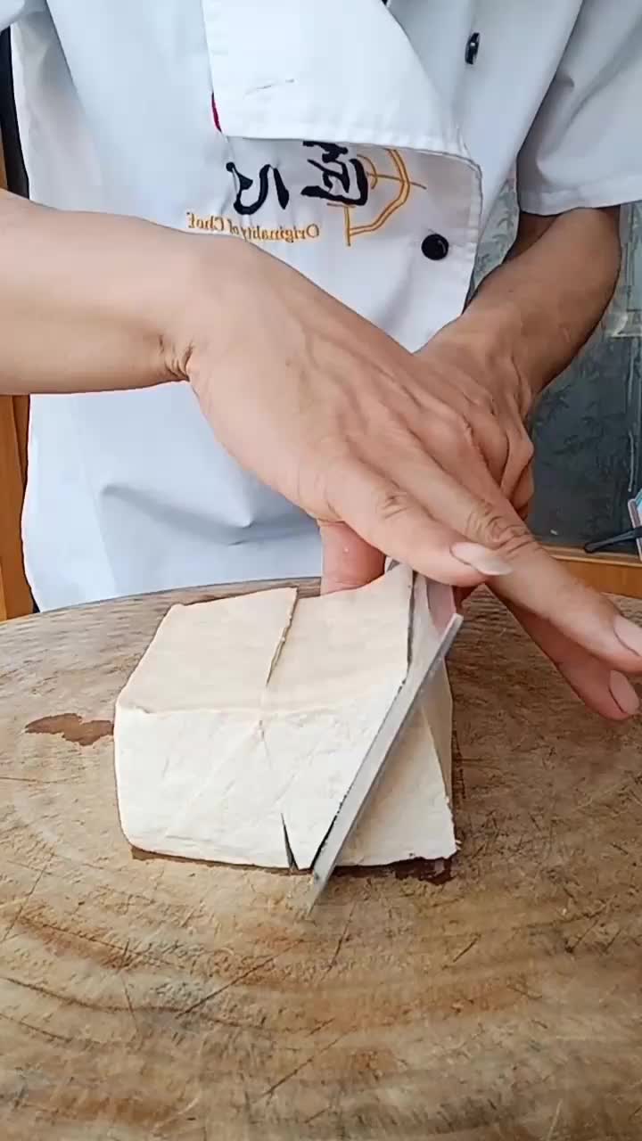 豆腐三角片喜欢这样改刀