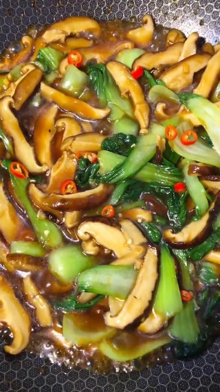 自制美食#家常菜香菇油菜做法老好吃了感谢大家的支持感谢