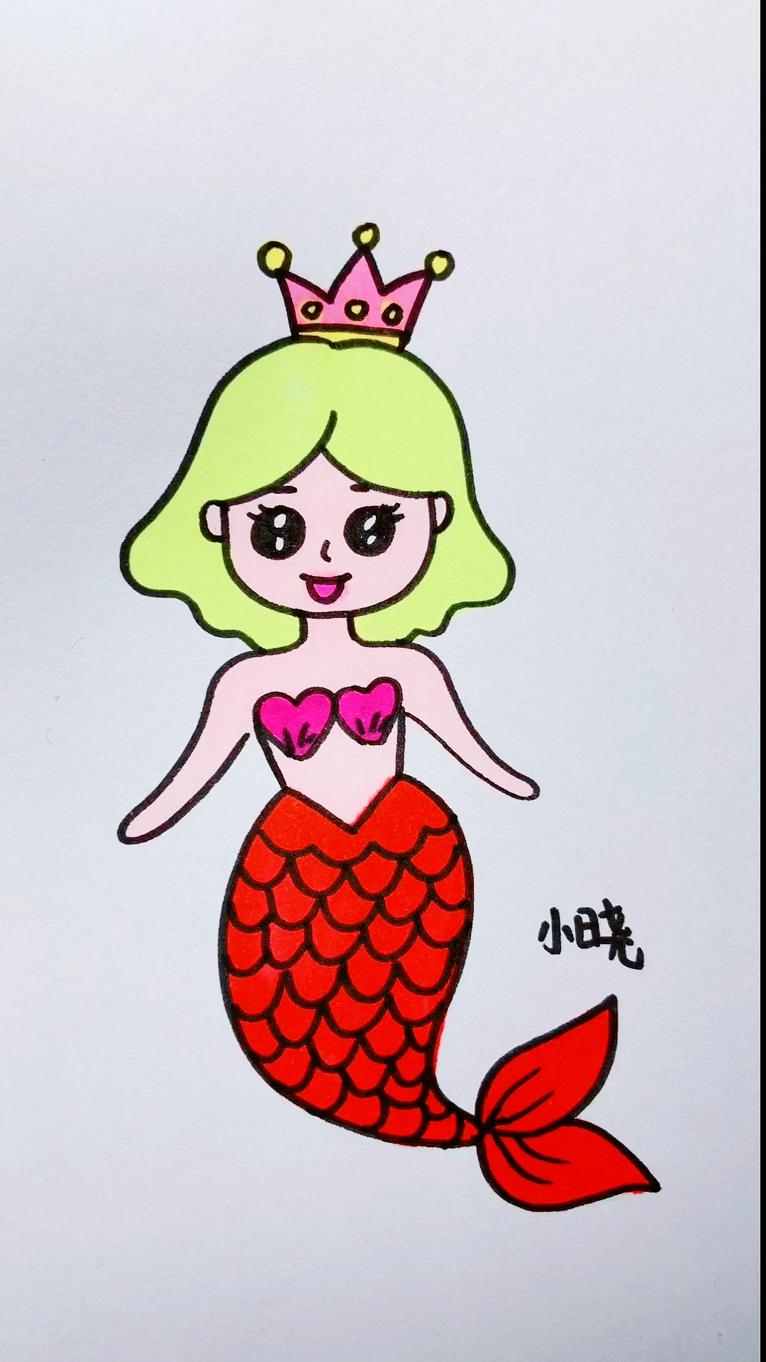 画画原来如此简单#简笔画美人鱼-度小视