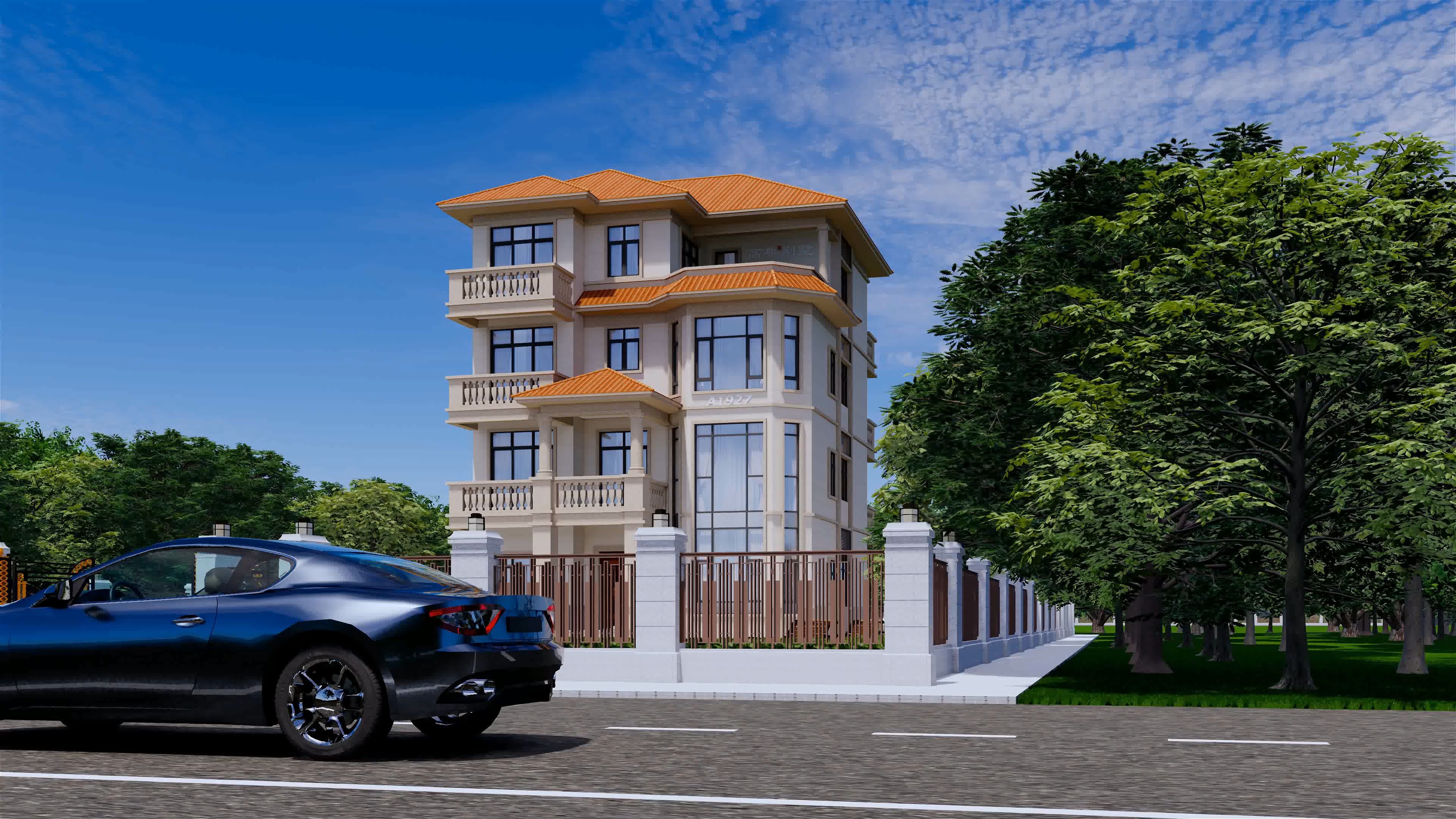 农村现代简约自建房,四层别墅的设计太气派了