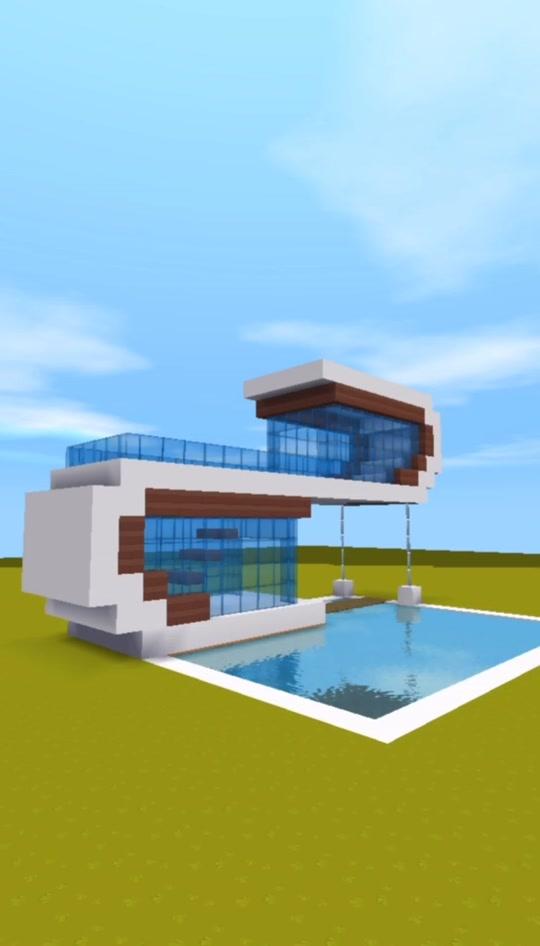水上现代别墅 #迷你世界  #游戏最强音响师