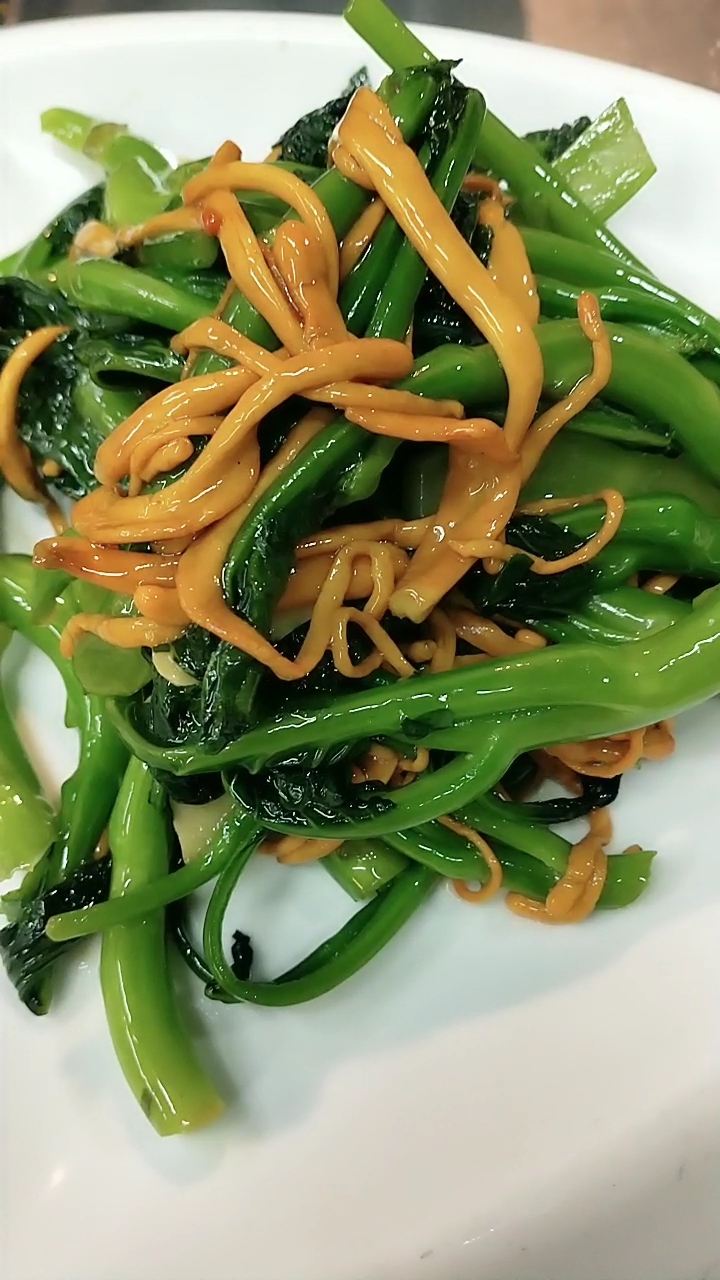 芥兰苗炒虫草花