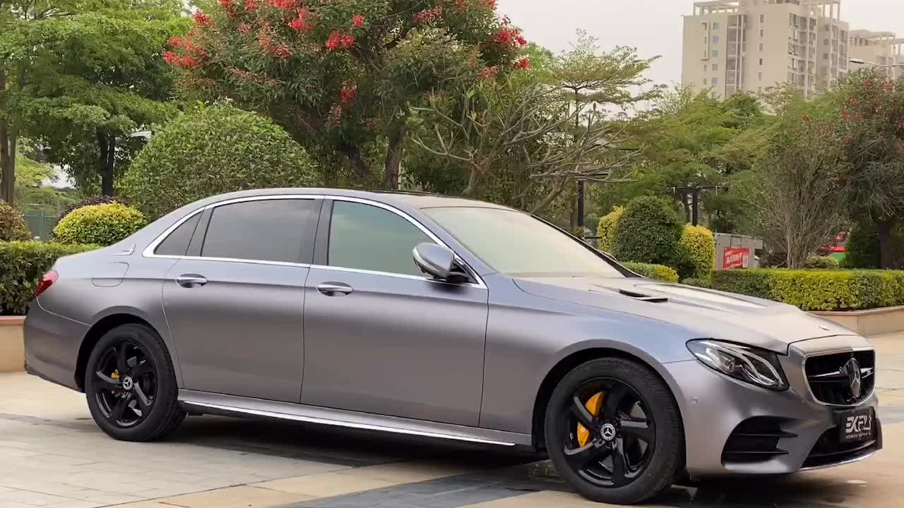 奔驰e全车ekfilm改色膜电光金属碳灰