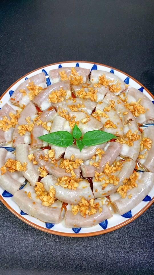 广东特色菜白灼粉肠,原汁原味特别好吃.#食在广东 @全民小视频小助手