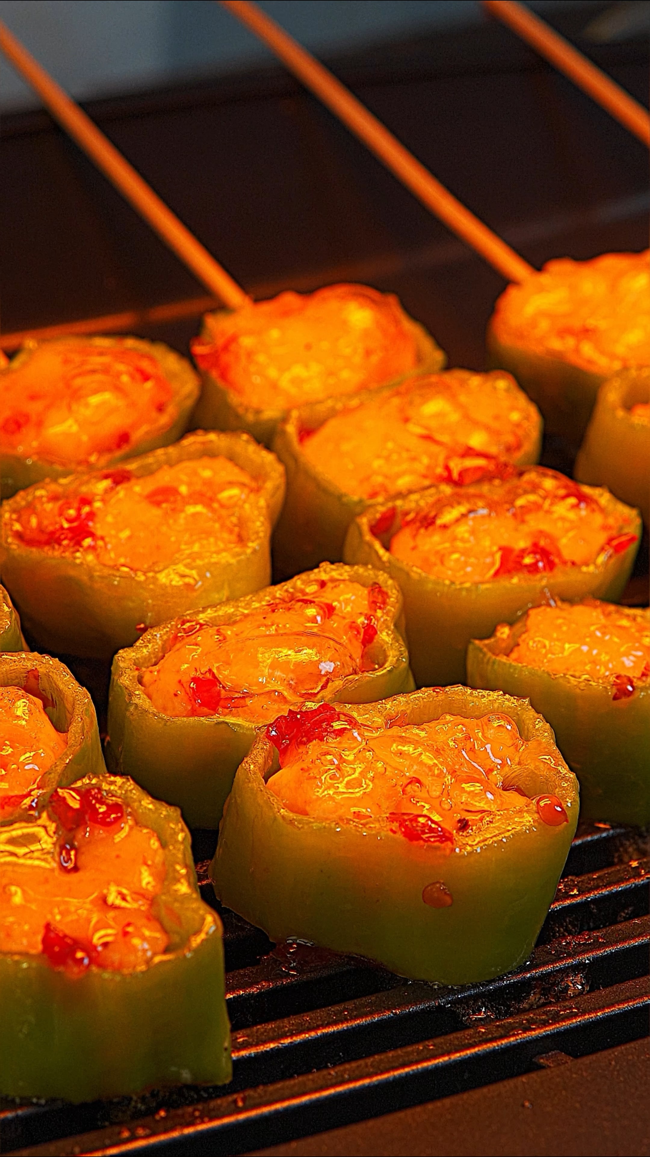 烧烤#青椒烤虾滑,低脂低卡,烧烤怎么吃都不会胖