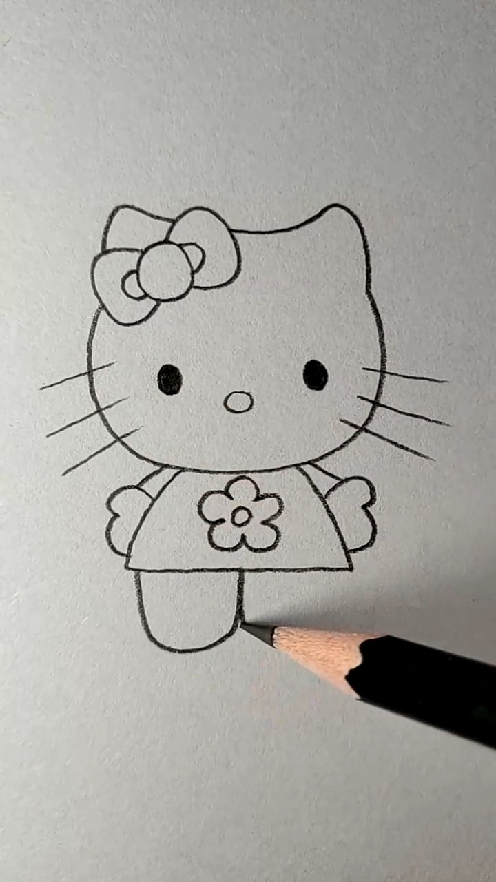 画非常可爱的凯蒂猫