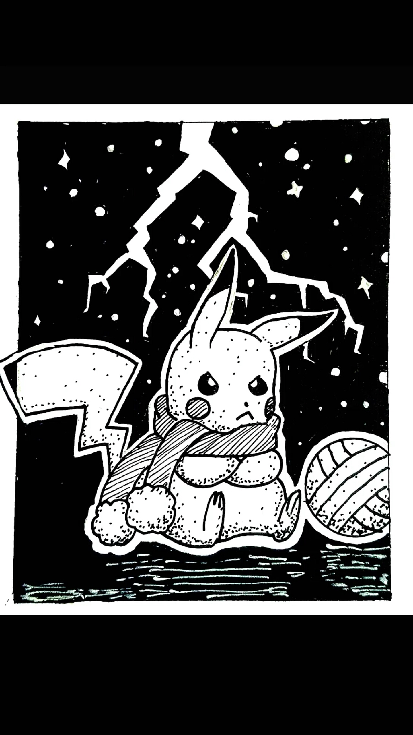 简笔画#黑白简笔画:皮卡丘生气的样子你见过吗-度小视