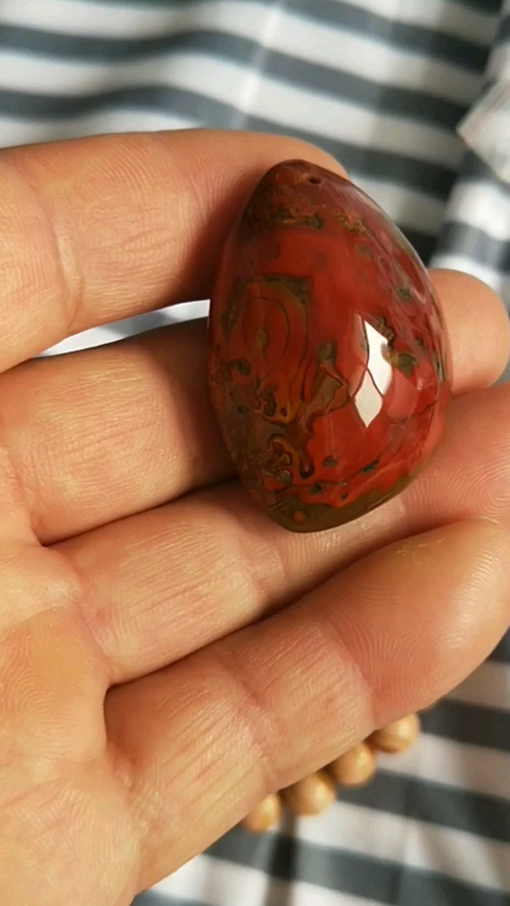 全民心动#宣化战国红玛瑙:吊坠