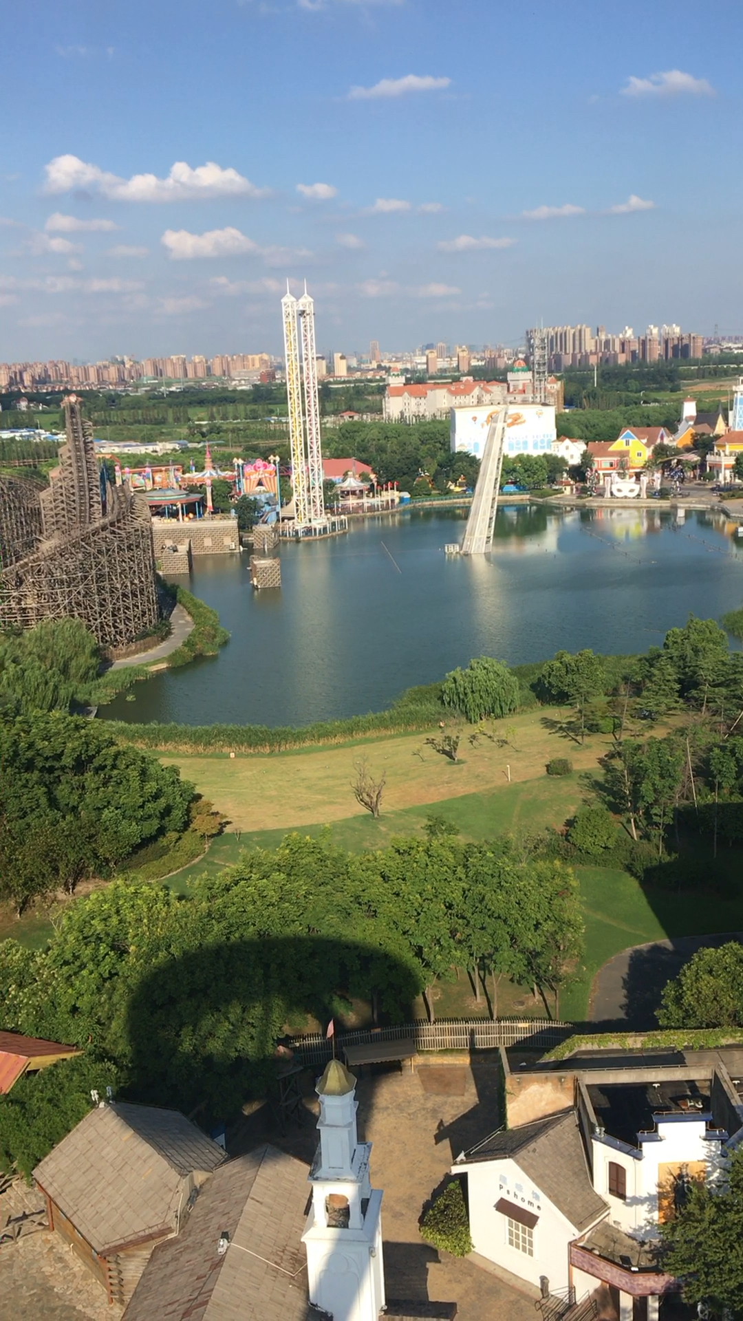 上海欢乐谷,高空全景