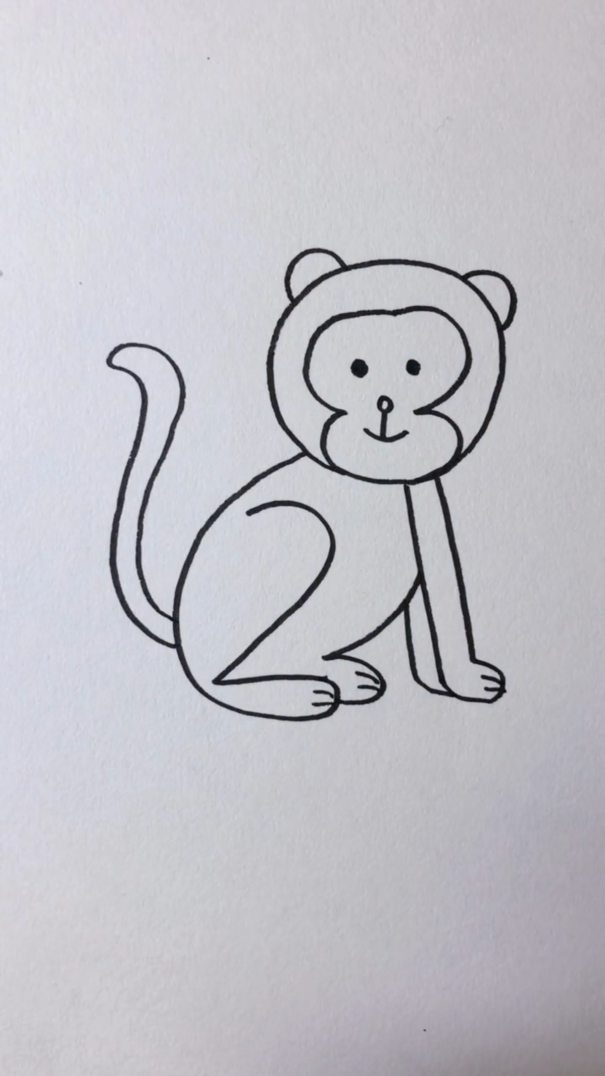 123画猴子简笔画简单图片