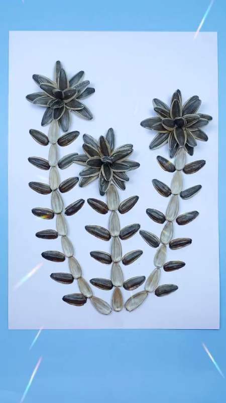 嗑完的葵花籽别扔哦,留着跟宝贝一起做简单又好看的贴画