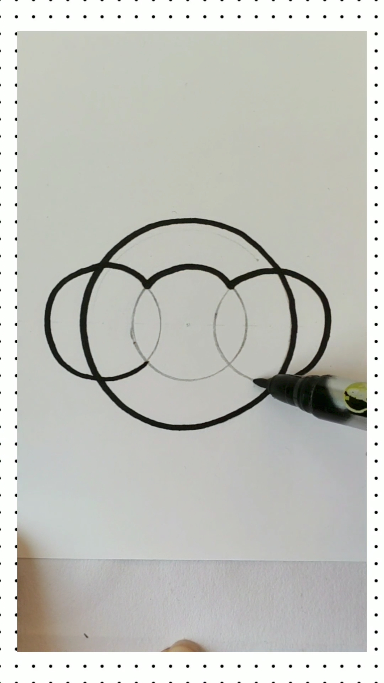 我要上热门#一笔画圆