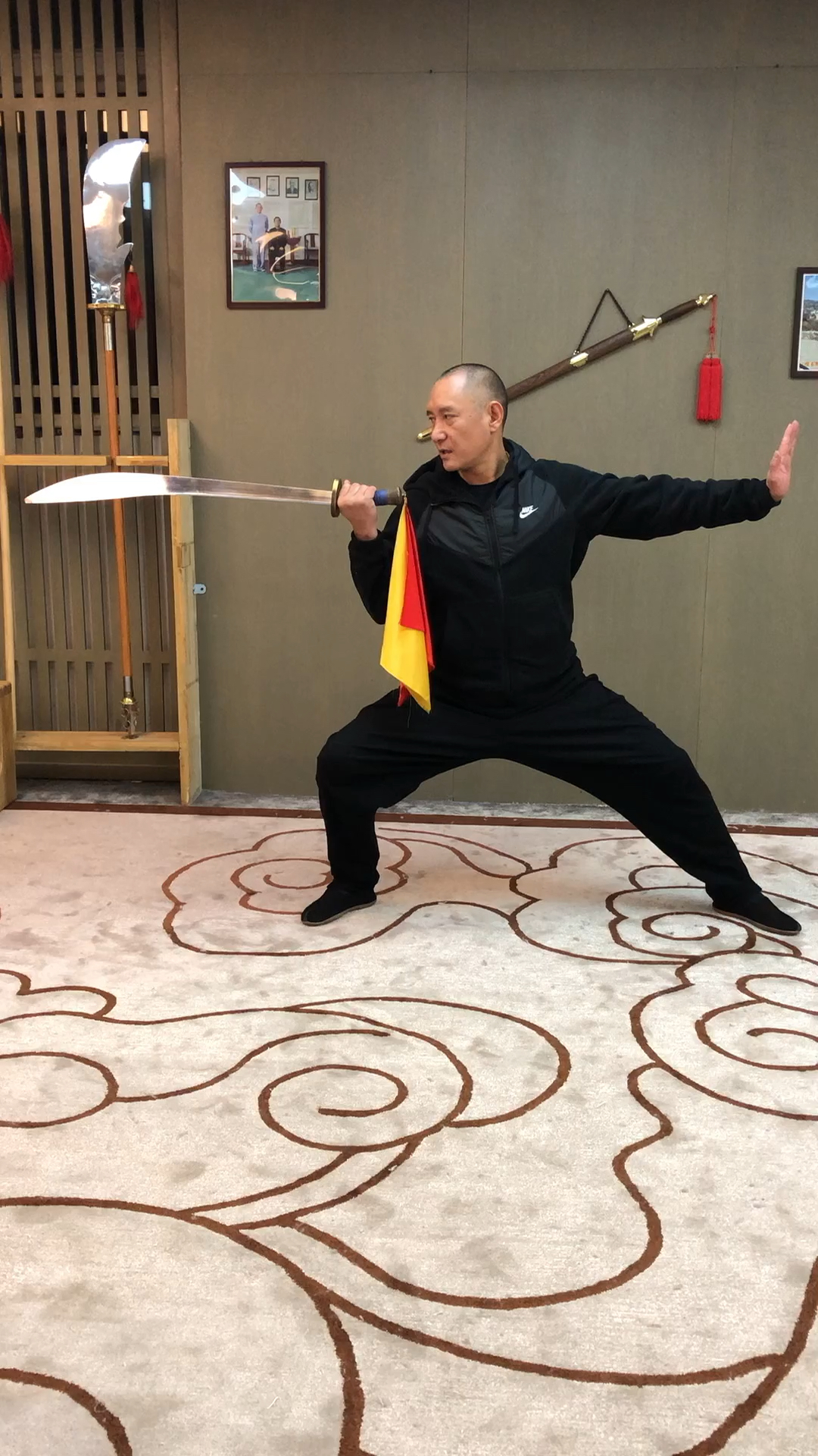 太极单刀 第六个式:苏秦背剑