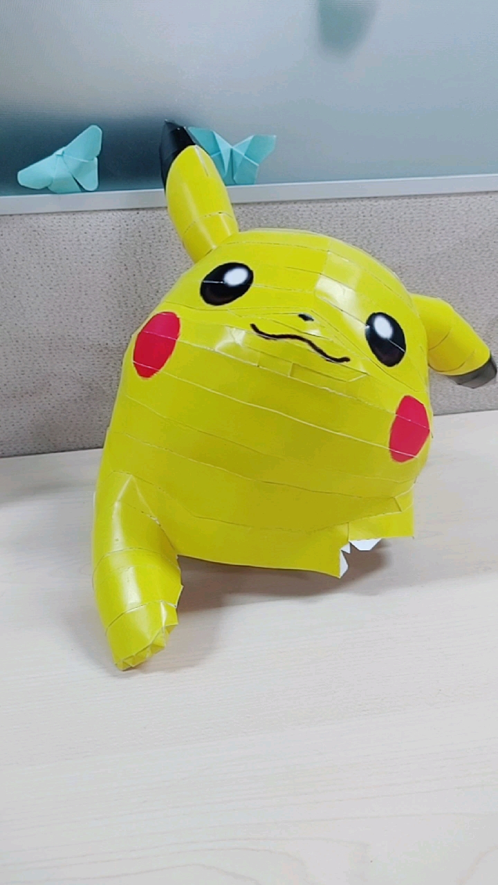 大侦探皮卡丘##3d纸模皮卡丘#半成品展示1