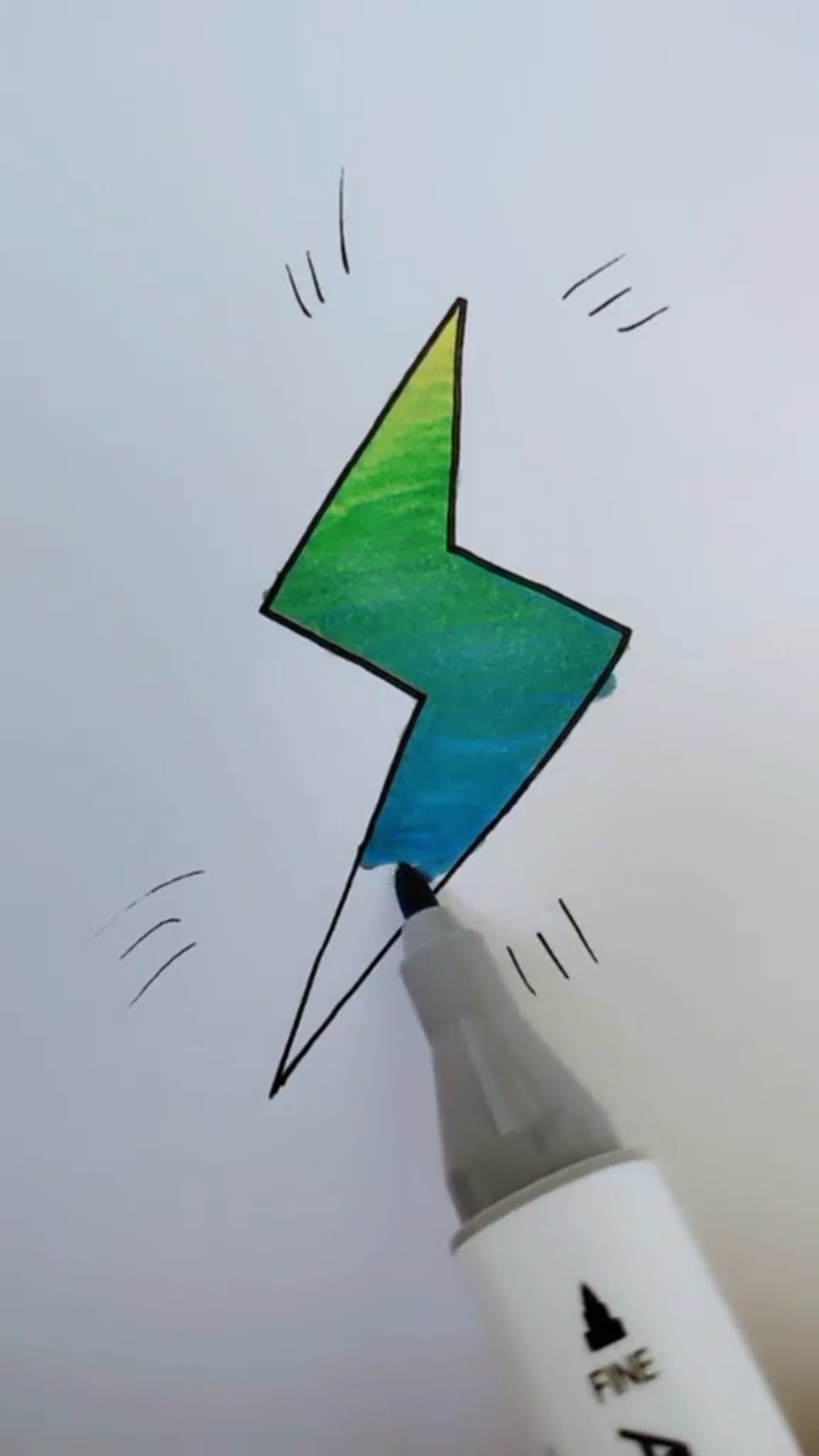 创意简笔画#闪电简笔画喜欢吗