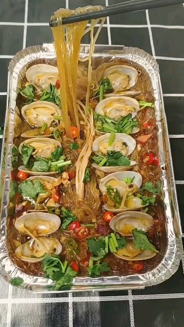 佛系生活#锡纸粉丝花甲