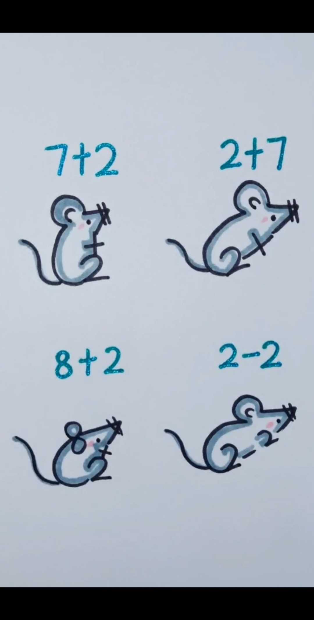 老鼠数字画法图片图片
