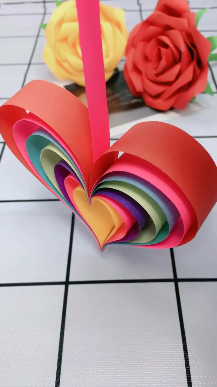 手工制作#简单爱心挂饰