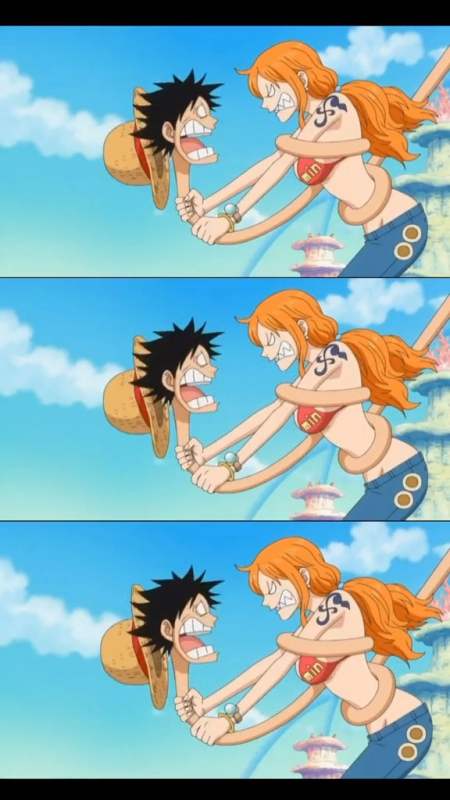 海贼王#路飞娜美高甜时刻,全程真的是甜炸了