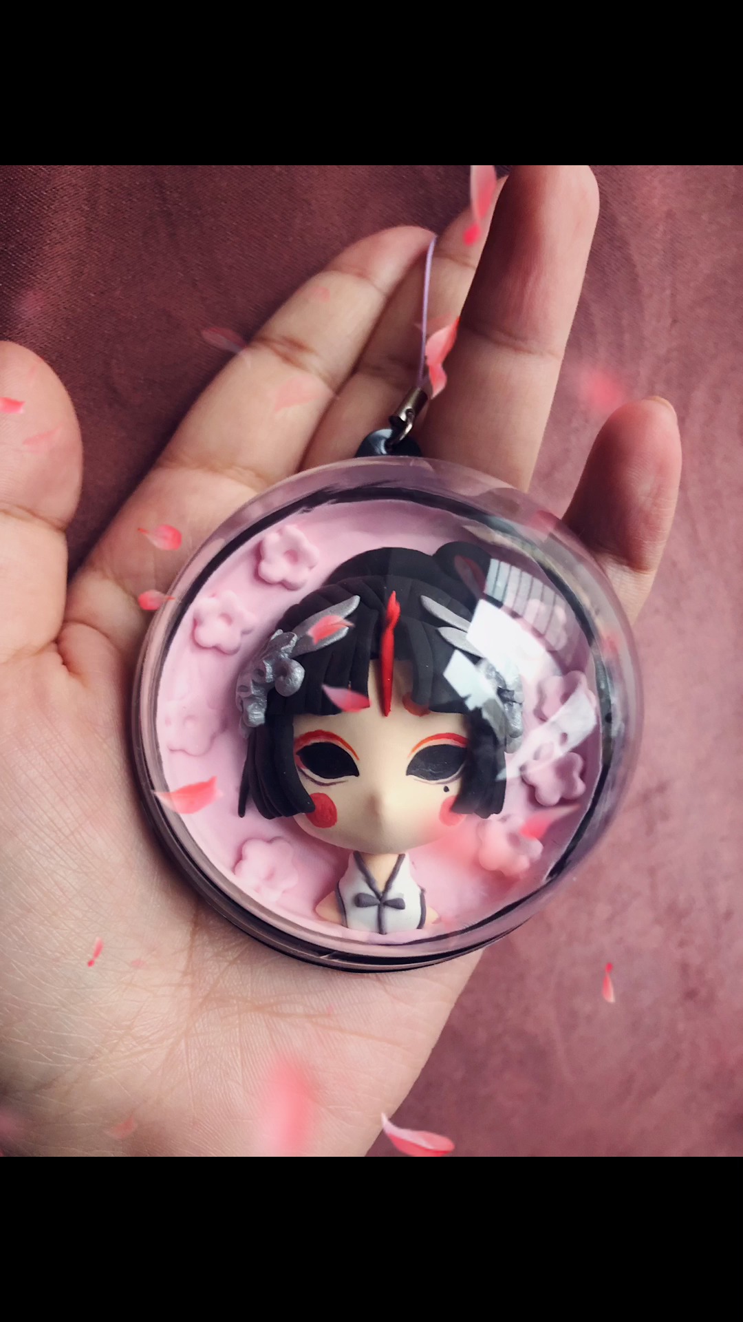 超轻粘土#第五人格头像挂件教程-红蝶仙鹤
