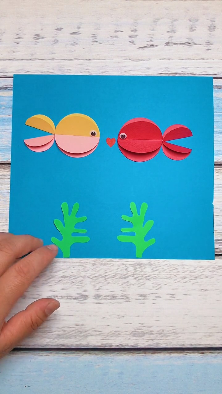 幼儿园手工卡纸鱼图片图片