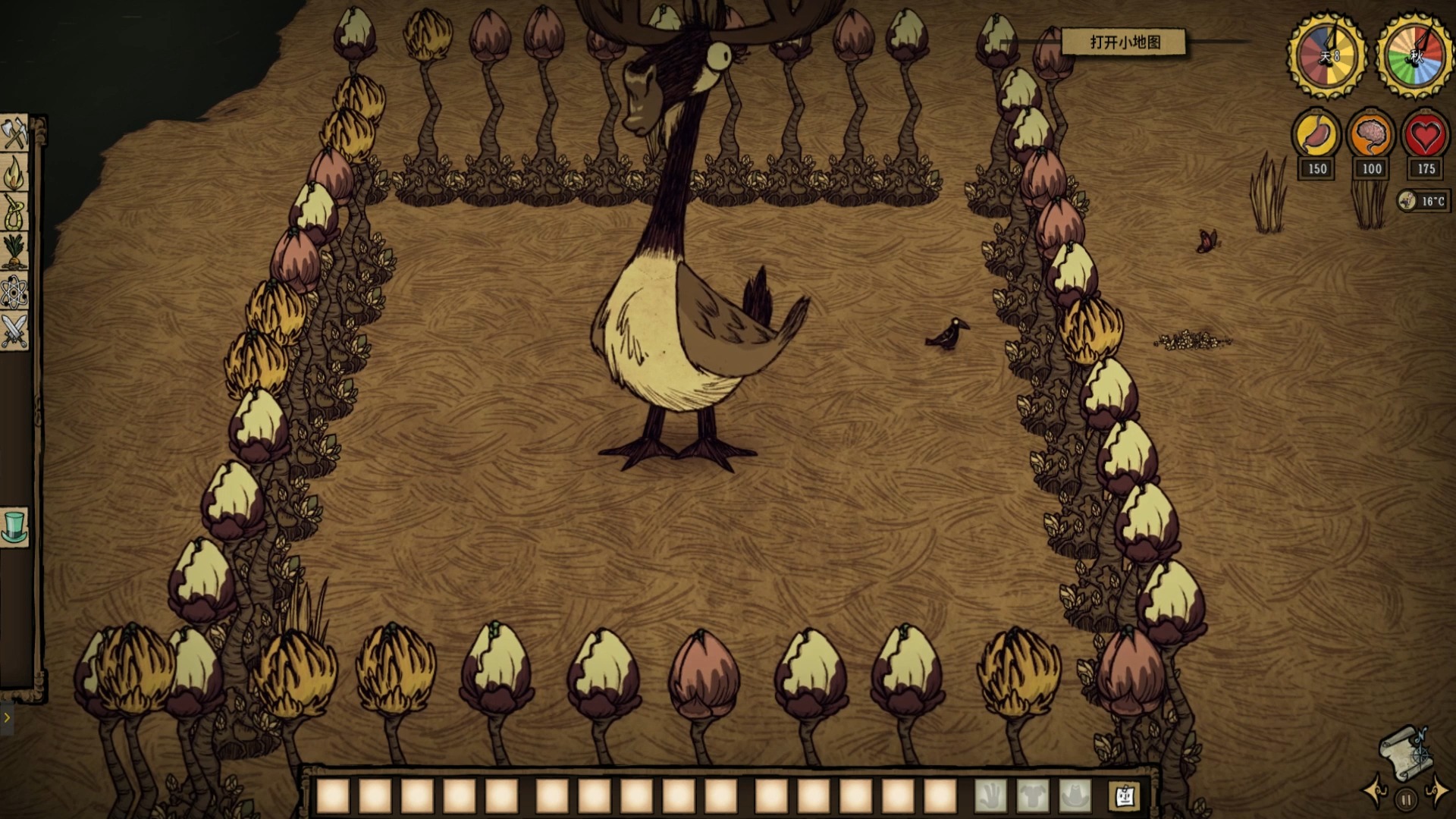 游戏#饥荒40个海草能防住强化春鸭吗?