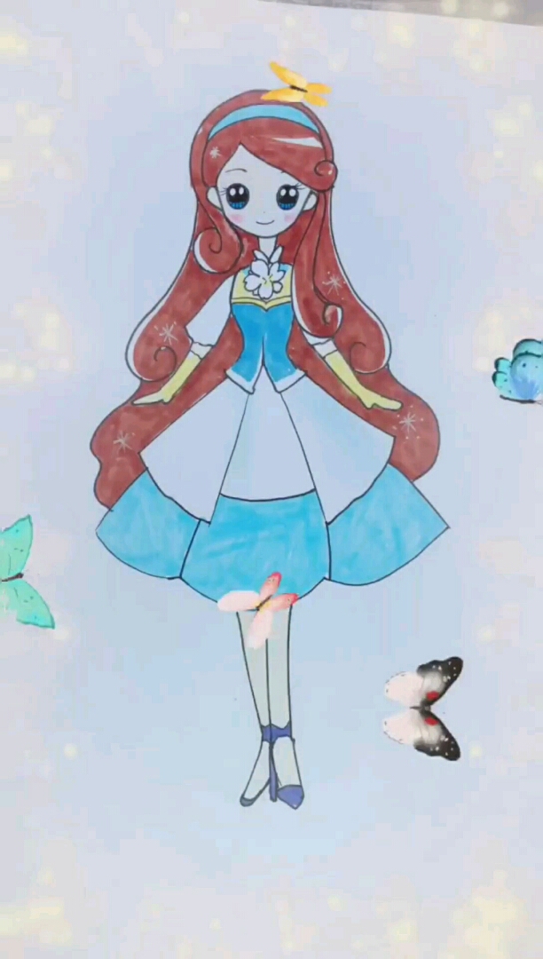 教你画美丽可爱小女孩