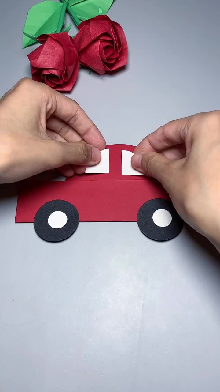 小汽车剪贴画,幼儿园创意手工幼儿园手工