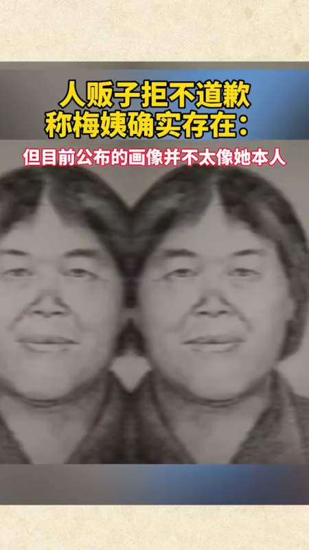 社会新闻#人贩子拒不道歉称梅姨确实存在:但目前公布的画像并不太像
