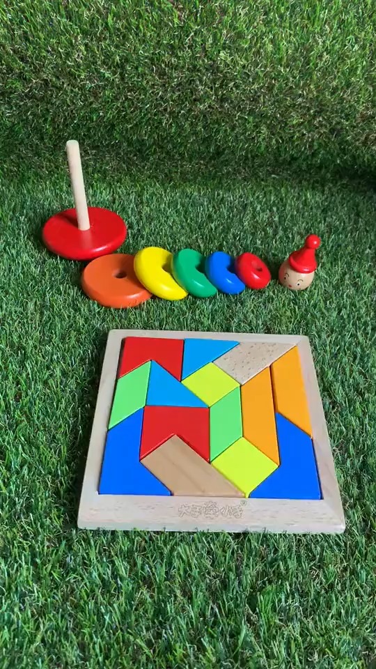 百变玩法十四巧板一起来看看古人的智慧猪猪玩具#百变玩法十四巧板一 