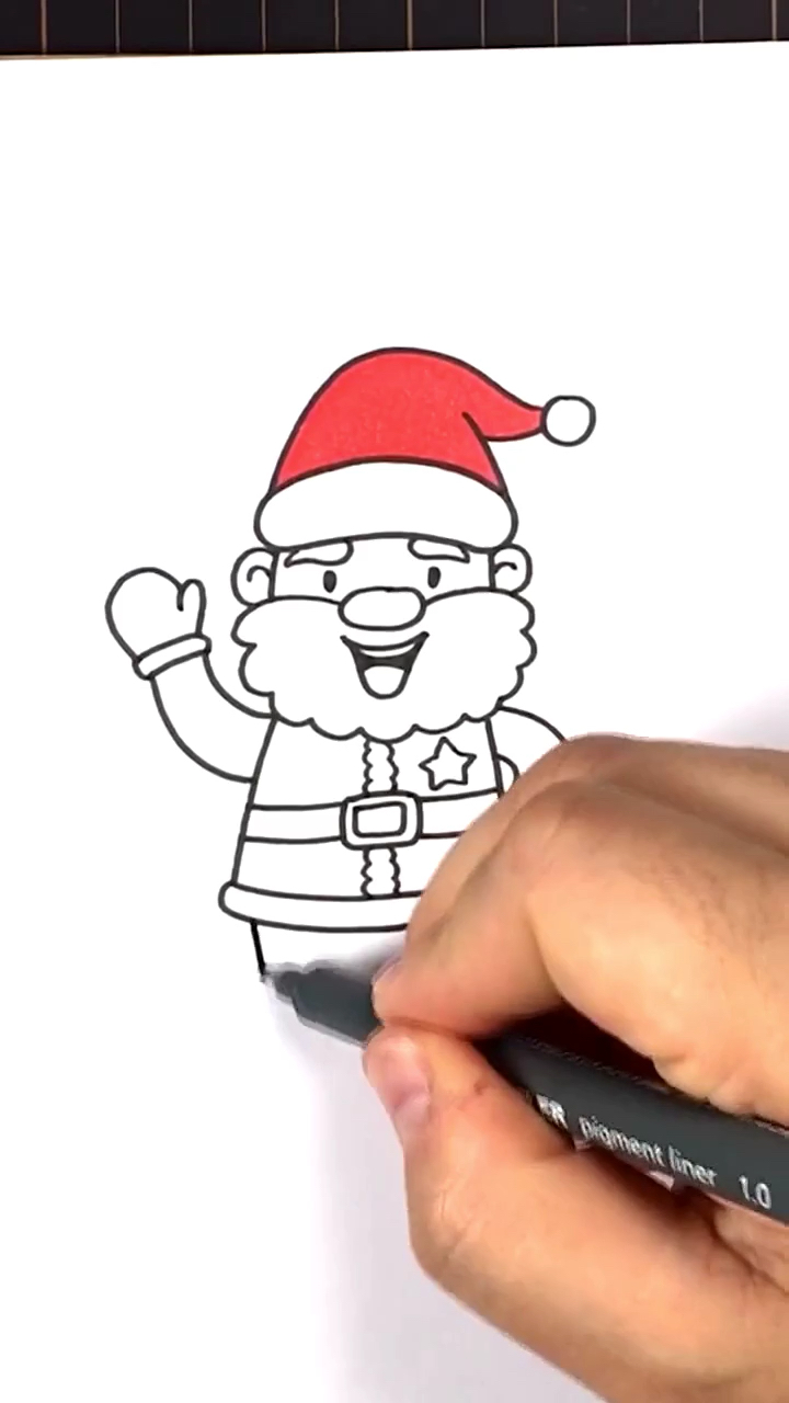 圣诞节快到了,教你们画圣诞老人(二)