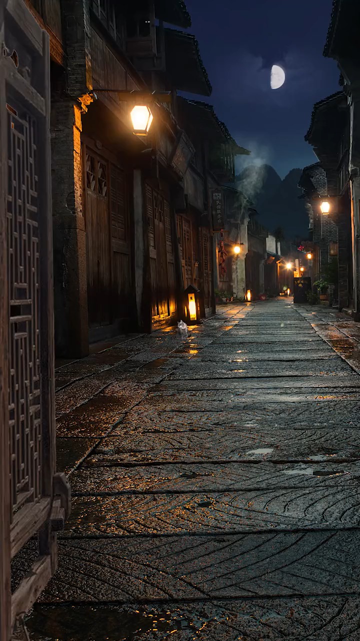 雨后的小巷显得格外宁静,我想这样的画面一定能让你心情平静许多吧