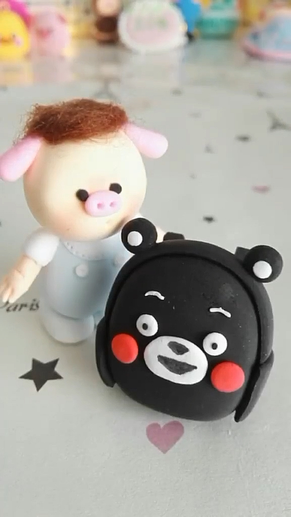 快要憋疯的你#超轻粘土diy熊本熊书包94-度小视