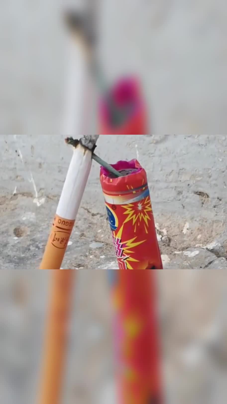 这样用香烟点鞭炮,山东这位大哥也是个人才,至少非常的安全不是?