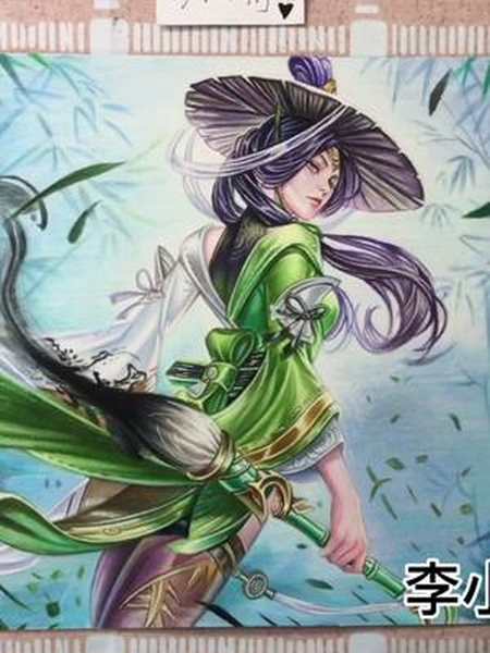 是提醒自己每天都要快乐吗#上官婉儿#修竹墨客#彩铅#手绘-全民小