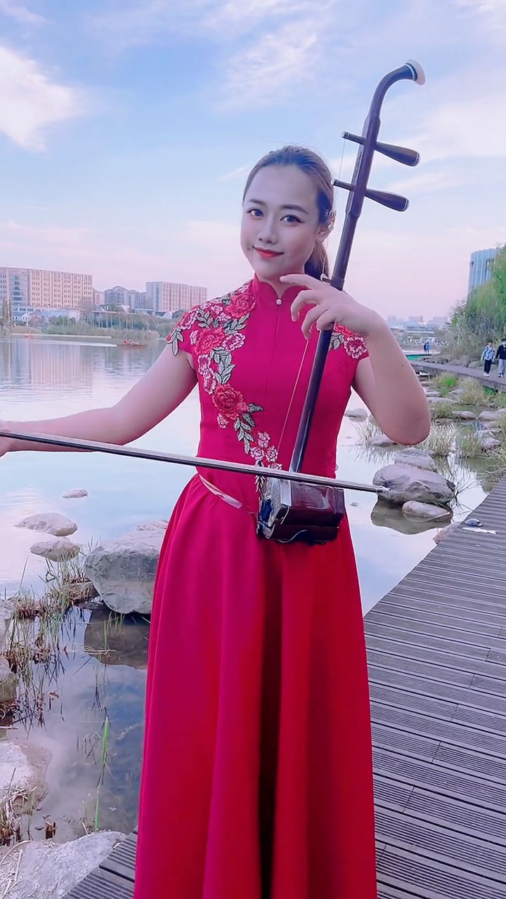 古典中国风#国风民乐艺术欣赏,二胡拉奏《惜别的海岸》,弘扬民乐位