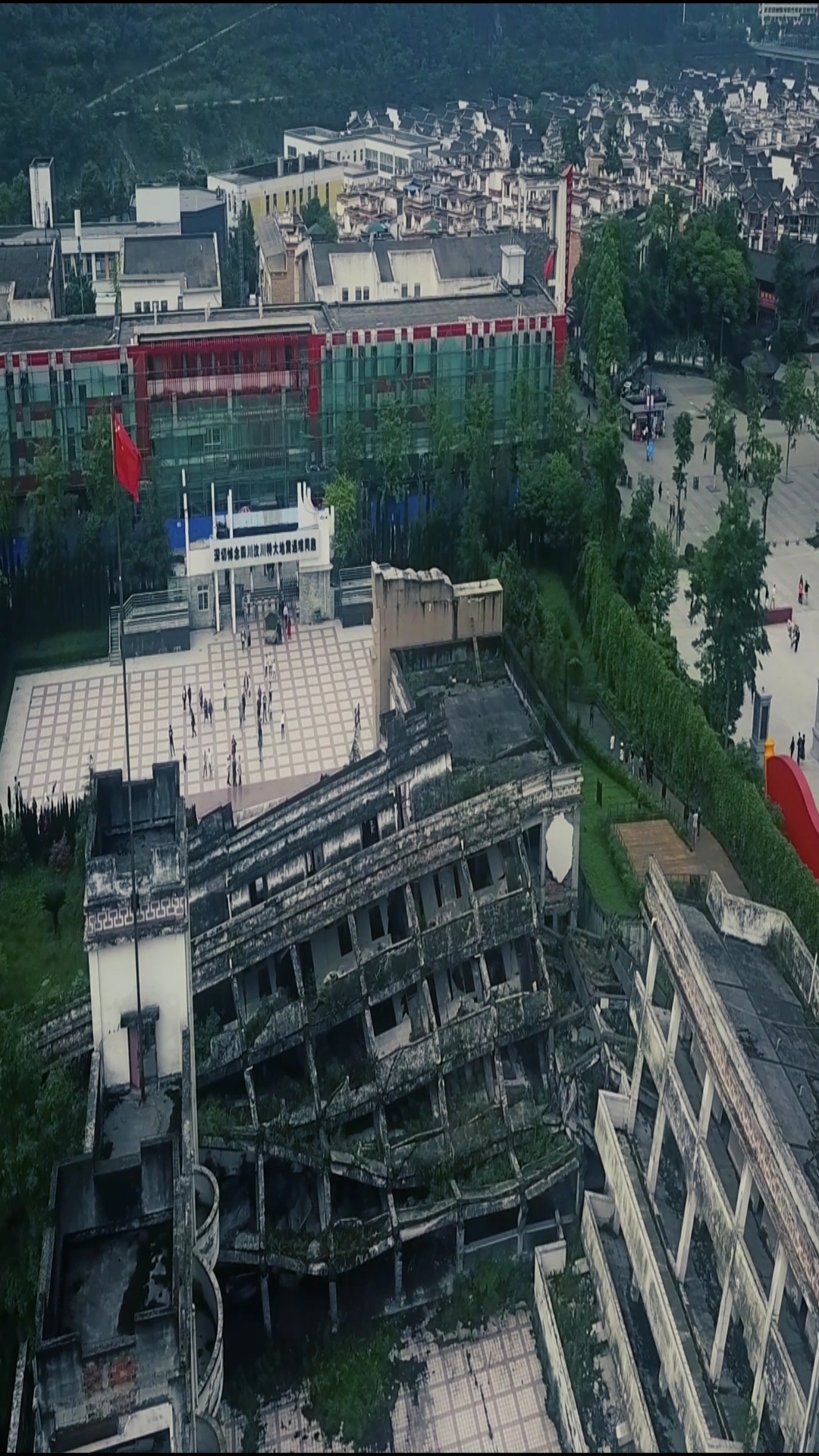 四川512汶川特大地震十二周年旋口中学遗址,历史的印记,刻骨铭心.