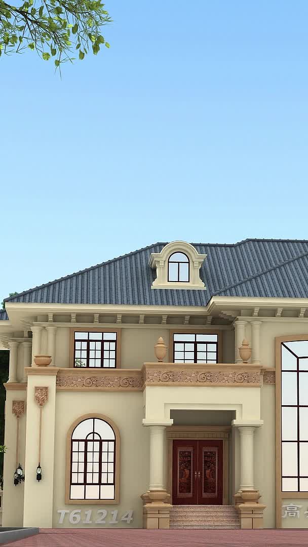 高贵的欧式小别墅屋顶带老虎窗不仅通风还可爱