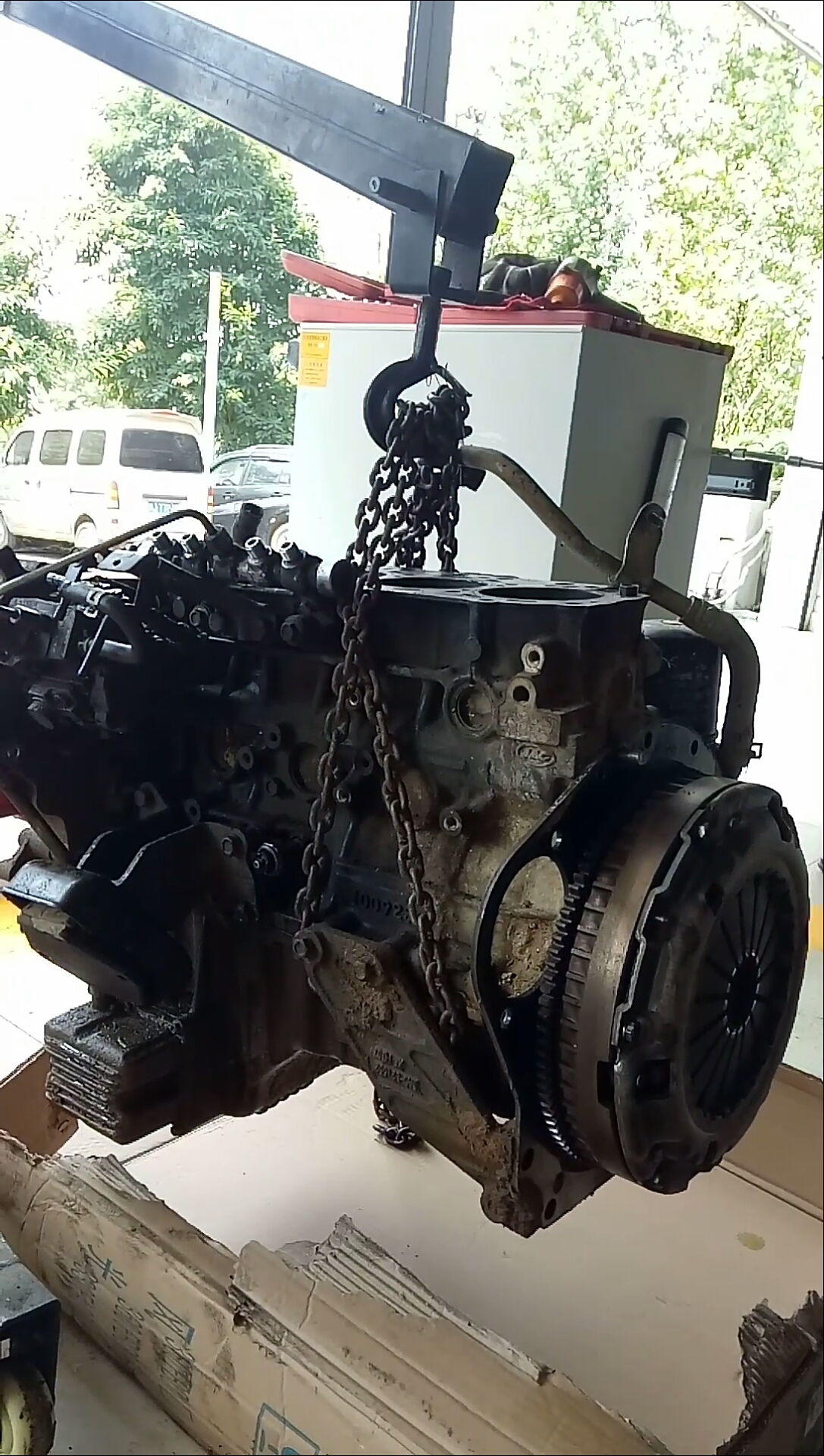 江淮瑞风柴油发动机,车主能干直接干报废.