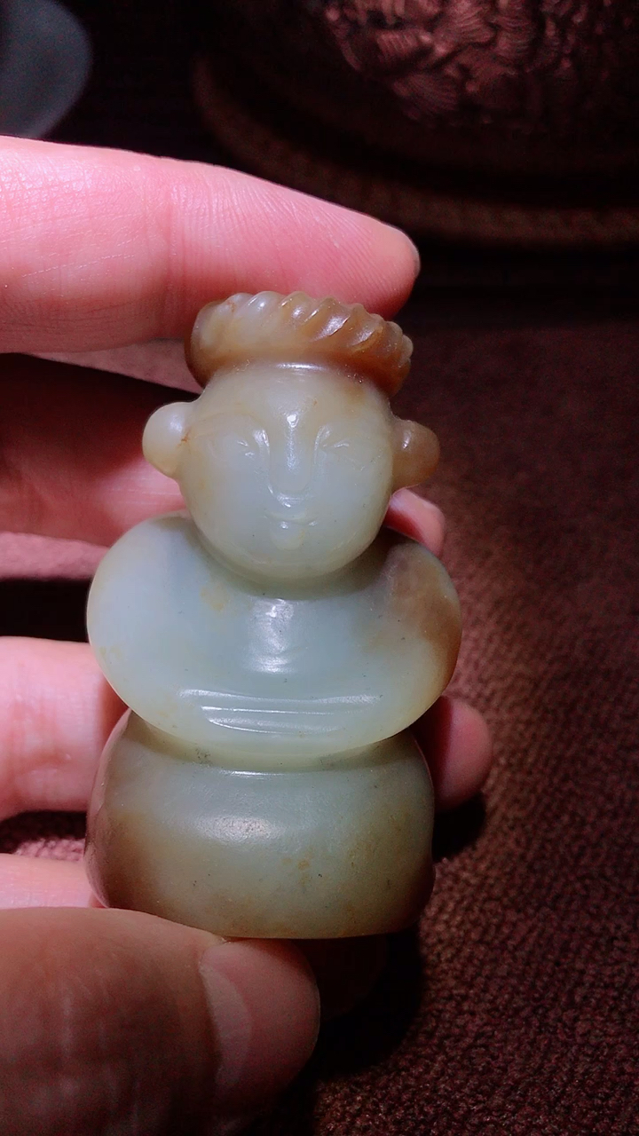 高古玉#高古和田玉圆雕贵人