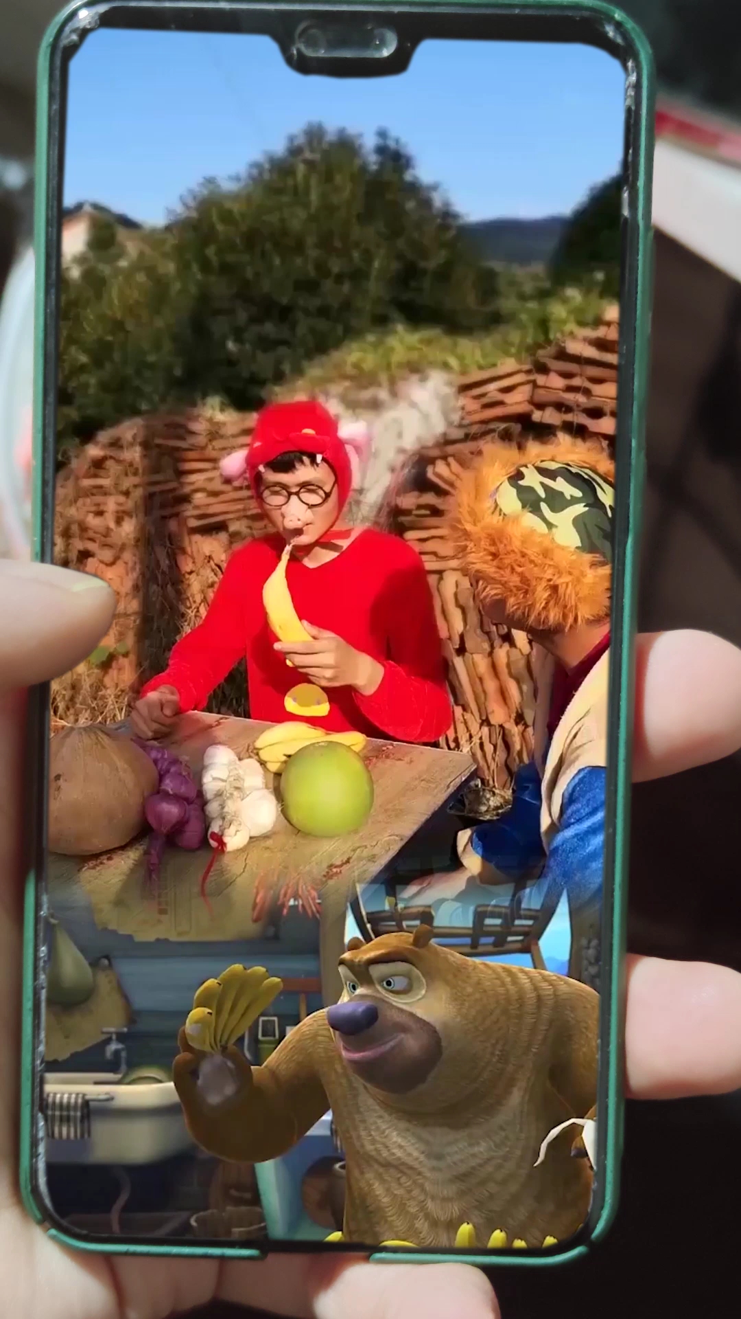 真人版光头强,太搞笑了