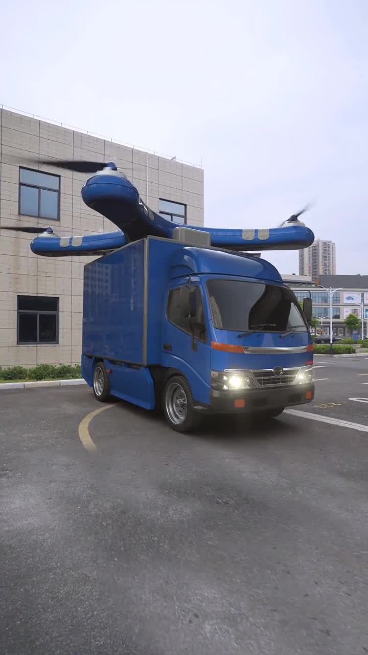 最新款飞行货车,就是有点费司机-度小视