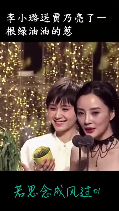 贾乃亮获最佳男演员,李小璐送一捆绿油油的葱,王子文的表情亮了!