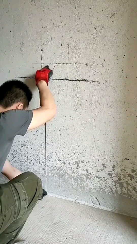 有人说弹线是多此一举我弹线是为了让开槽师傅开