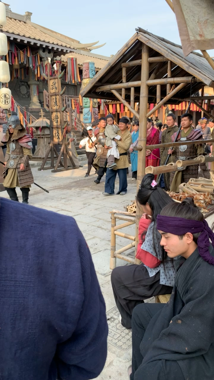 拍戏现场#古装电视剧拍摄现场花絮抄家游行