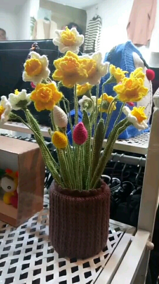 毛线水仙花盆景介绍