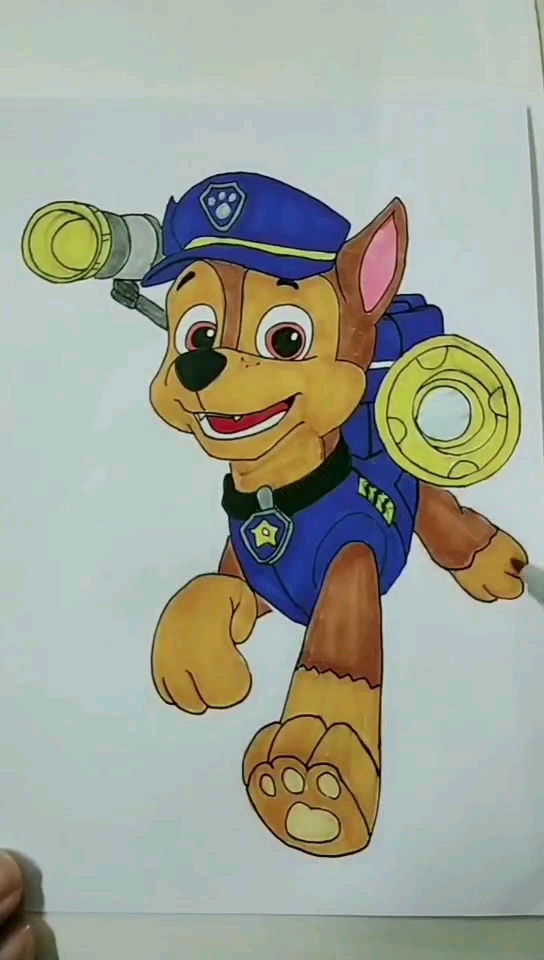 今天分享汪汪队阿奇简笔画