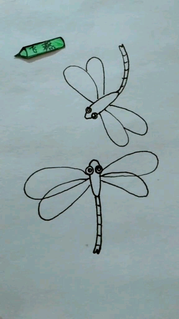 简单画蜻蜓